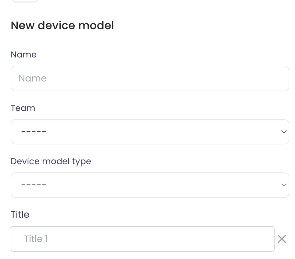 Additional Device Model Settings